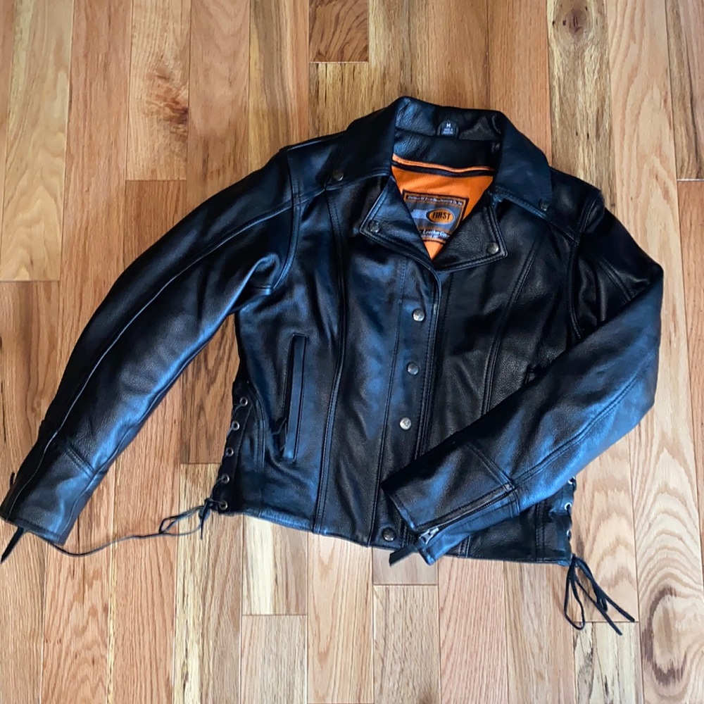 Leather motorcycle jacket - Picture 1 of 6